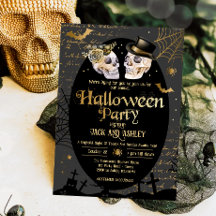 Volwassen Halloween Party schedels Gotisch Goud