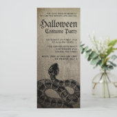 Volwassen Halloween Party Serpent Uitnodiging (Staand voorkant)