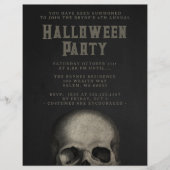 Volwassen Halloween Party Skull Zwart Flyer (Voorkant)