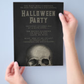 Volwassen Halloween Party Skull Zwart Flyer (Hand)