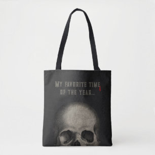 Volwassen Halloween Party Skull Zwart Tote Bag