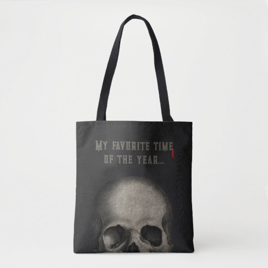 Volwassen Halloween Party Skull Zwart Tote Bag (Voorkant)