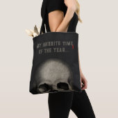Volwassen Halloween Party Skull Zwart Tote Bag (Dichtbij)