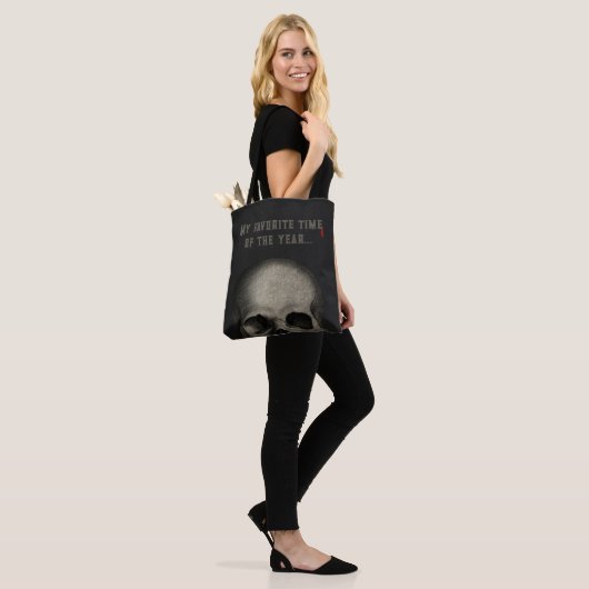 Volwassen Halloween Party Skull Zwart Tote Bag (Op model)