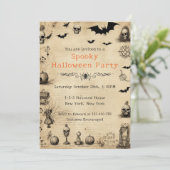 Volwassen Halloween Party  Spooky Skull Kaart (Staand voorkant)