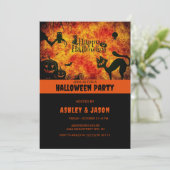 Volwassen Halloween Party Zwart Kat Kaart (Staand voorkant)