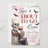 Volwassen Halloween-sips op het punt om naar bened Kaart (Voorkant)