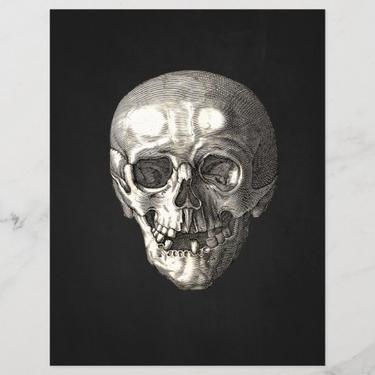 Volwassen Halloween  Skull Party Flyer (Achterkant)