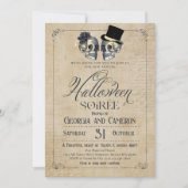 Volwassen Halloween Soirée  Gotische schedel Kaart (Voorkant)