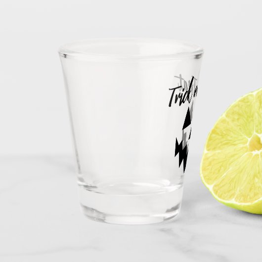 Volwassen Halloween Trick or treat pompoen gezicht Shot Glas (Links)