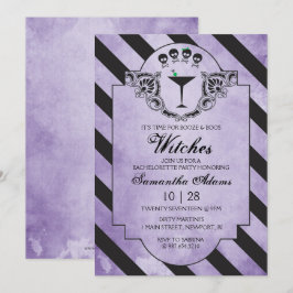Volwassen Halloween Uitnodigingen Gothic Zwart