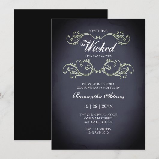 Volwassen Halloween Uitnodigingen Kostuum Party (Voorkant / Achterkant)