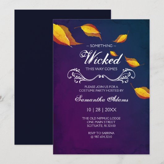 Volwassen Halloween Uitnodigingen Kostuum Party Pa (Voorkant / Achterkant)