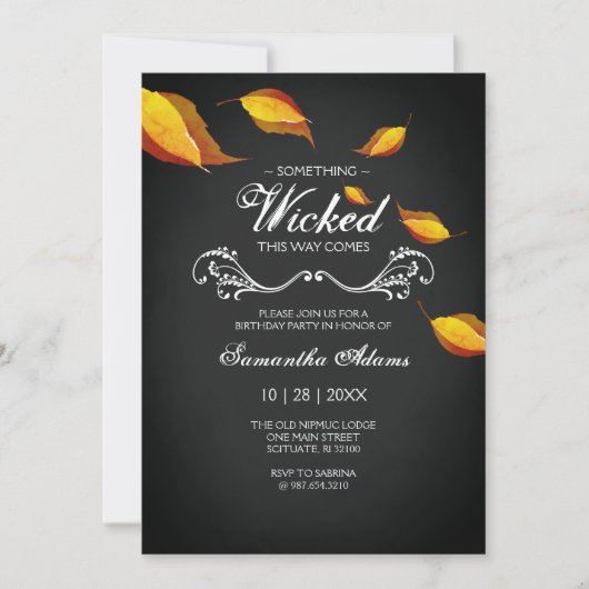 Volwassen Halloween Uitnodigingen Kostuum Party Pa (Voorkant)