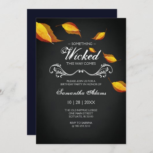 Volwassen Halloween Uitnodigingen Kostuum Party Pa (Voorkant / Achterkant)