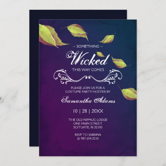 Volwassen Halloween Uitnodigingen Kostuum Party Pa (Voorkant / Achterkant)