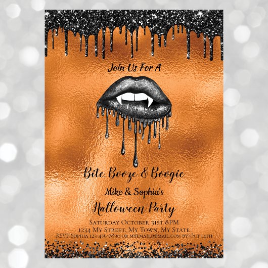 Volwassen Halloween Vampier Zwart Glitter Lippen S Kaart