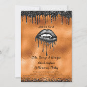 Volwassen Halloween Vampier Zwart Glitter Lippen S Kaart (Voorkant)