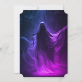 Volwassen Halloween Verjaardag Spook Blauw Paarse  Kaart (Achterkant)