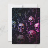 Volwassen Halloween Verjaardagsfeestje Gouden Paar Kaart (Achterkant)