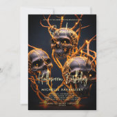 Volwassen Halloween Verjaardagsfeestje Neon Schede Kaart (Voorkant)