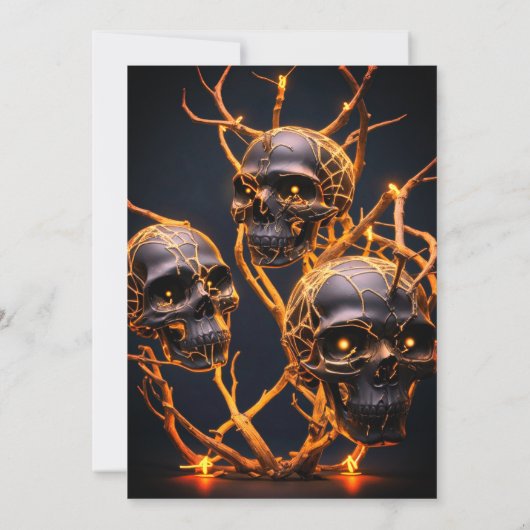 Volwassen Halloween Verjaardagsfeestje Neon Schede Kaart (Achterkant)