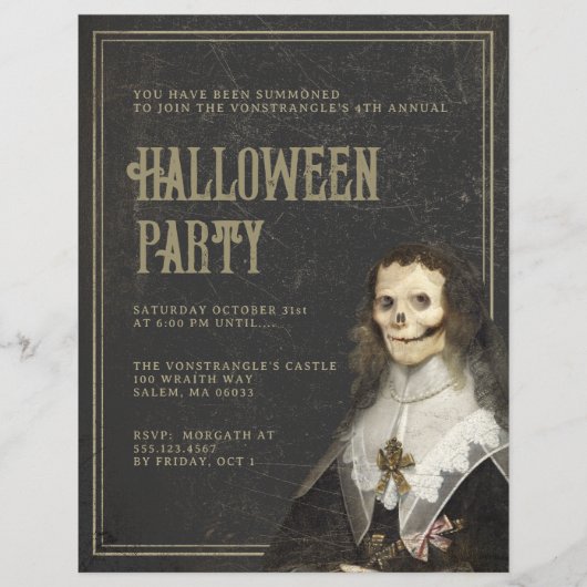 Volwassen Halloween Victoriaans Gothic Party Flyer (Voorkant)