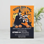 Volwassen Halloween wicked goede tijd kostuum part Kaart (Staand voorkant)