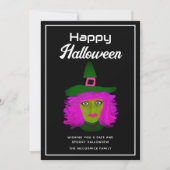Volwassen Halloween Wicked Witch Custom Feestdagenkaart (Voorkant)