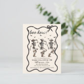 Volwassen Halloweenfeest | Cowboys skeletten danse Aankondiging (Staand voorkant)