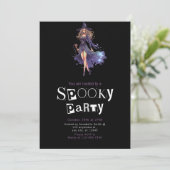  Volwassen Heks Blauw en Zwart Halloween Kaart (Staand voorkant)