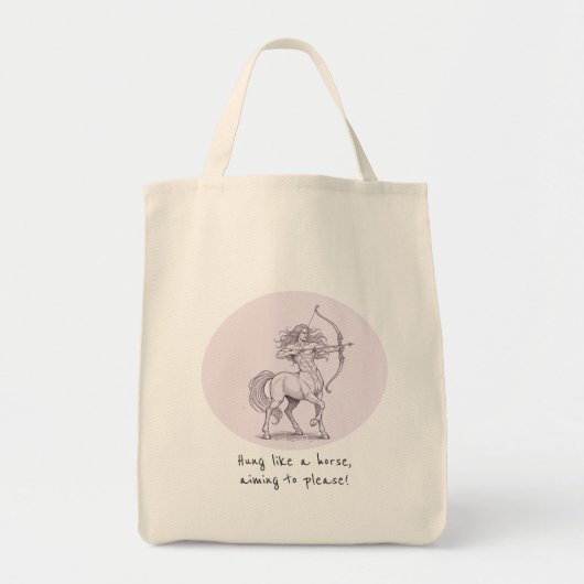 Volwassen Humor Gehangen Boogschutter Centaur Tote Bag (Voorkant)