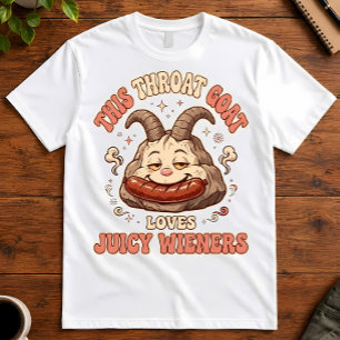 Volwassen Humor Keelgeit Loves Sappige Wieners Pun T-shirt