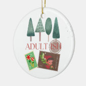 Volwassen humor keramisch ornament (Links)
