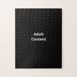 Volwassen inhoud | Solid Black Funny Legpuzzel