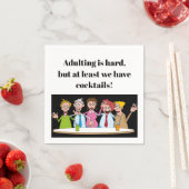 Volwassen is moeilijk...Grappige cocktails servett Servet (Insitu)