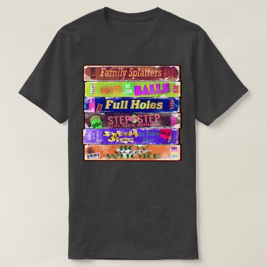 Volwassen jaren '90 VHS T-shirt (Design voorkant)