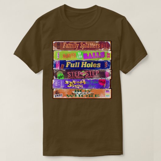 Volwassen jaren '90 VHS T-shirt (Design voorkant)