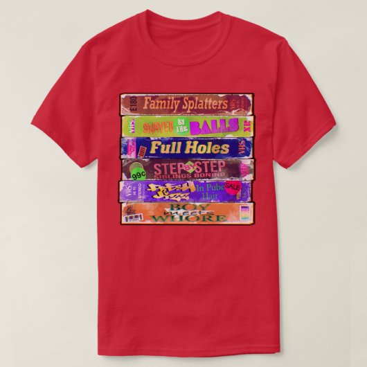 Volwassen jaren '90 VHS T-shirt (Design voorkant)