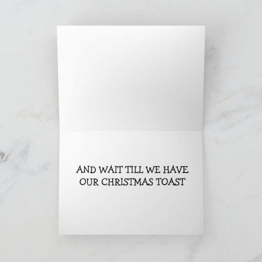 VOLWASSEN KERST "ALLES GLINSTERT VOOR KERSTIS" KAART (Binnen)