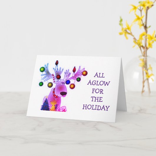 VOLWASSEN KERST "ALLES GLINSTERT VOOR KERSTIS" KAART (Gele Bloem)