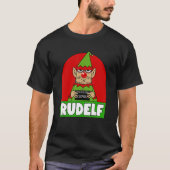 VOLWASSEN kerstmis RUDELF Rude Elf T-shirt (Voorkant)