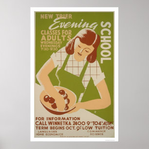 Volwassen klassen Winnetka 1941 WPA Poster