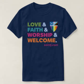 Volwassen Kleur Welkom Pride + Episcopal Pride Sch T-shirt