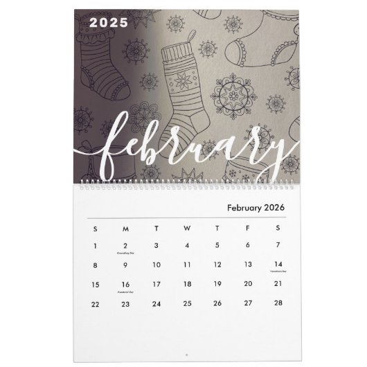 Volwassen kleurboek kalender 2005 als vervolg (Feb 2026)