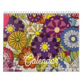 Volwassen kleurboek kalender voor 2025. (Hoes)