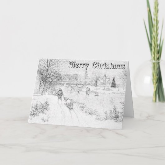 Volwassen kleuren kerst Kaart (Voorkant)