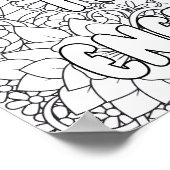 Volwassen kleuren -"Liefde is mijn energie" Inspir Poster (Hoek)