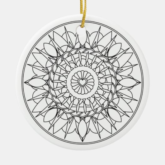 Volwassen kleuren Mandala Ornament (Voorkant)