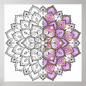 Volwassen kleuren Mandala Poster